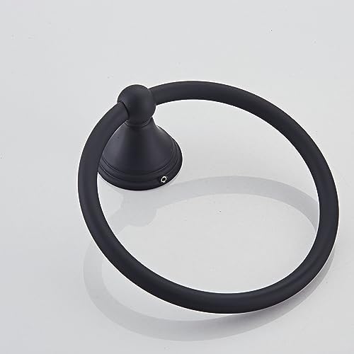 Matte Black Stainless Steel Towel Ring Bathroom Organizer Heavy Duty Storage Solution