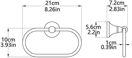 VANZACK Space-Saving Wall-Mounted Towel Ring