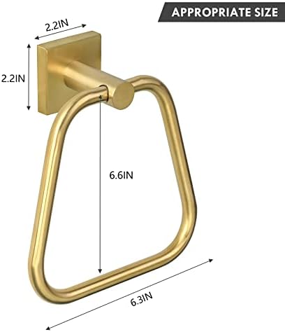 Sturdy Gold-Finish Towel Ring for Efficient Storage