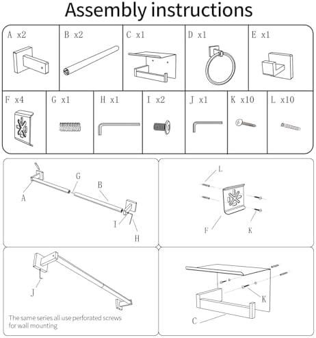 Perfect 4-Piece Bathroom Accessory Set For Easy Storage