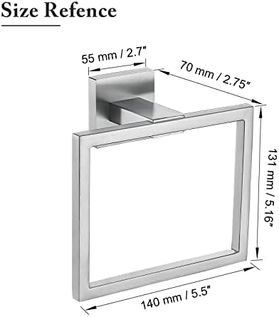 Luxury Bath Towel Holder Square Design Stainless Steel