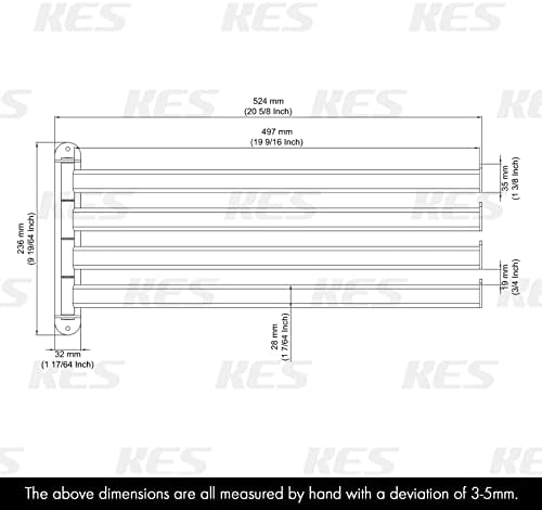 KES 195 Swivel Towel Rack with 4 Arms