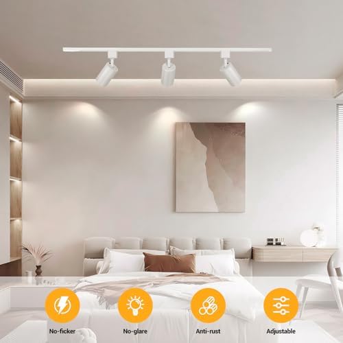 12-Piece GU10 Track Lighting Heads H-Track Compatible Set - Durable Ceiling Lights