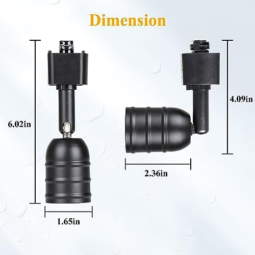 Adjustable 3-Pack Track Lighting Heads with E26 Base White