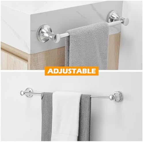 BESy Adjustable Bronze Towel Bar Stainless Steel Polished Chrome Bathroom Hardware