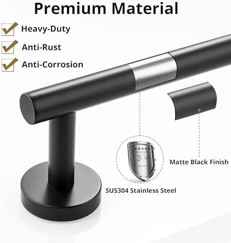 SAYAYO Black Towel Bar