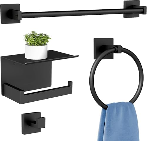 Perfect 4-Piece Bathroom Accessory Set For Easy Storage