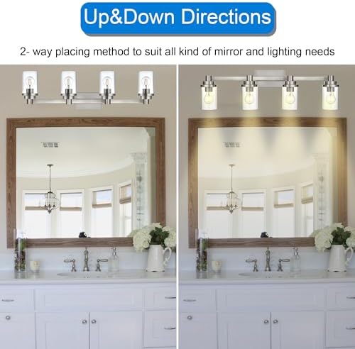 Bathroom Bashfully Modern Over Sink Lighting Fixture