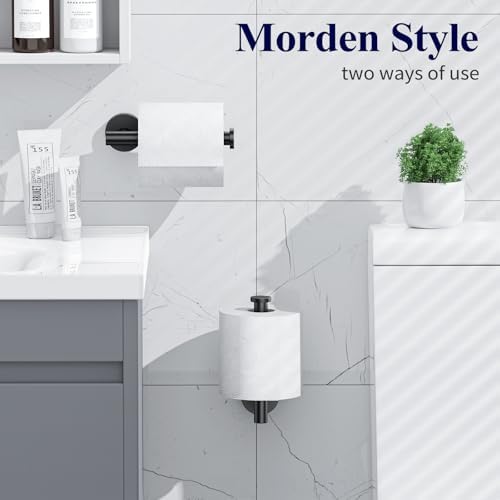 Sturdy Matte Black Toilet Paper Holder