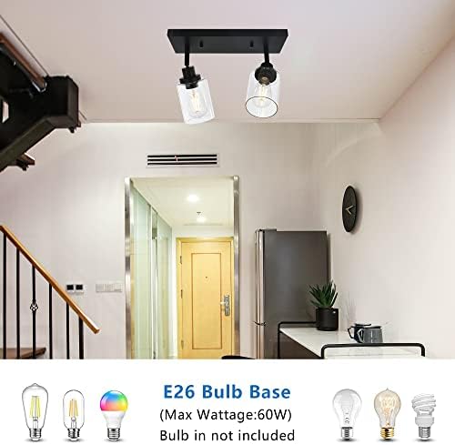 MELUCEE Wall Sconce Light Black Track LightingFixture