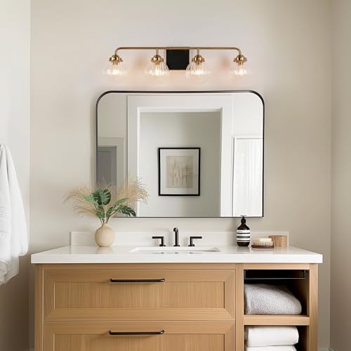 KSANA Radiant 28 Vanity Light with Black Gold Finish