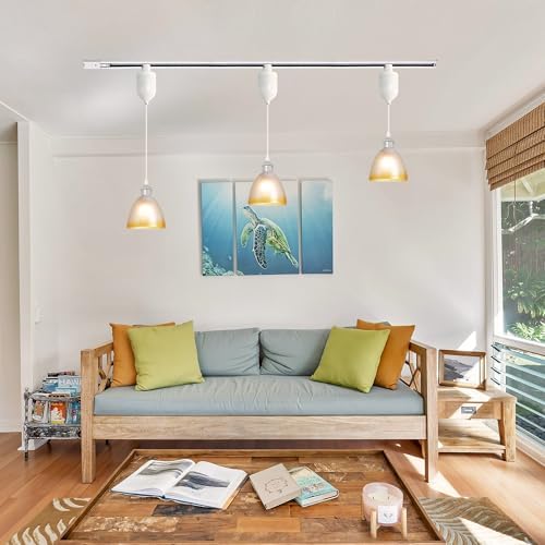 Adjustable H-Type Pendants with Frosted Glass