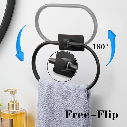 VANLOORY Oval Towel Ring - Rust-Resistant Space-Saving