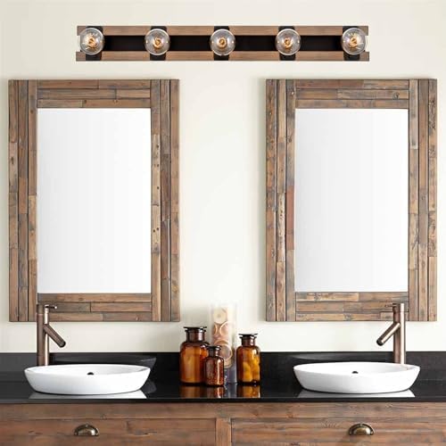 Stylish 5-Light Vanity Bar with Rustic Charm