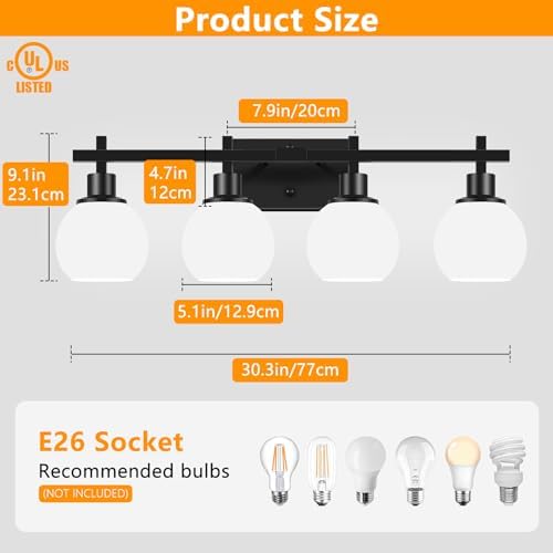 Modern 4-Light Vanity Lighting
