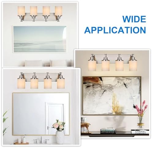 MELUCEE 4-LED Vanity Light with Nickel Finish