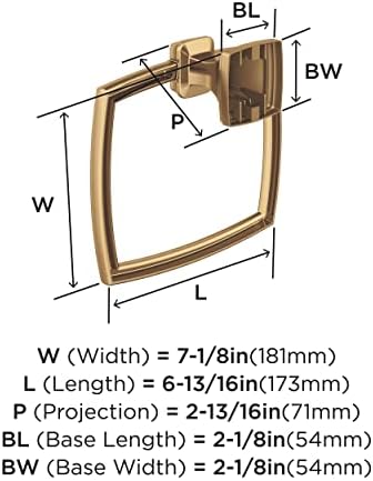 Amerock BH36032CZ Timeless Towel Ring Perfect for Small Spaces