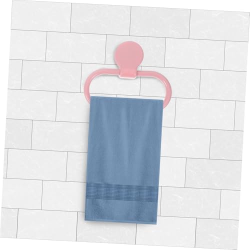 Housoutil 2pc Self-Adhesive Plastic Towel Rings Space-Efficient Rustic Bathroom Towel Holder