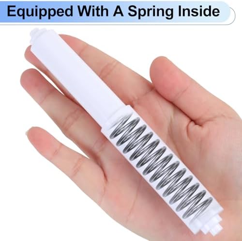 Rindion 4-Pack Toilet Paper Holder Spring Rod White Replacement