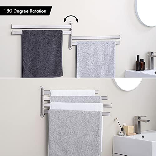 KES 195 Swivel Towel Rack with 4 Arms