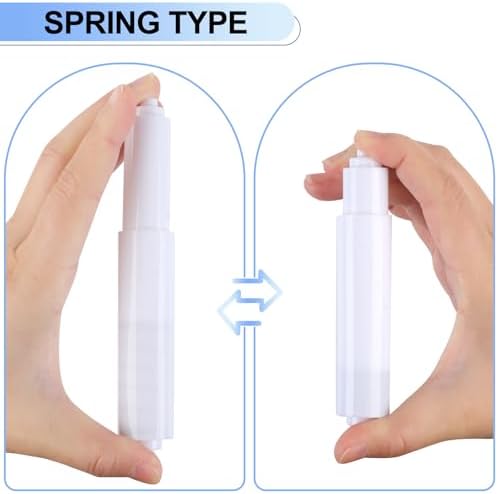 Rindion 4-Pack Toilet Paper Holder Spring Rod White Replacement