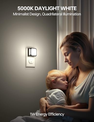 KINDEEPLED Bathroom Night Lights Plug into Wall 2 Pack