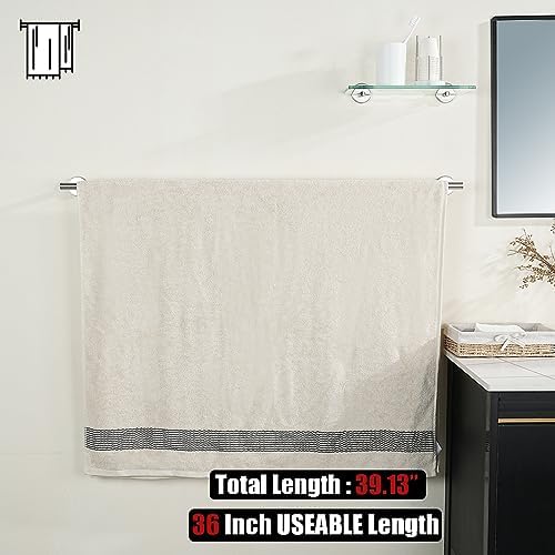 Sturdy 36-Inch Bath Towel Bar for Rust-Resistant Use