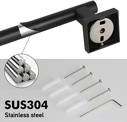 Antobas Matte Black Towel Bar Rack
