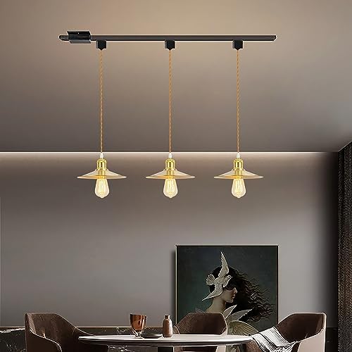 Stylish Track Pendant - Modern E26 Gold Shade Iron Pendant Light