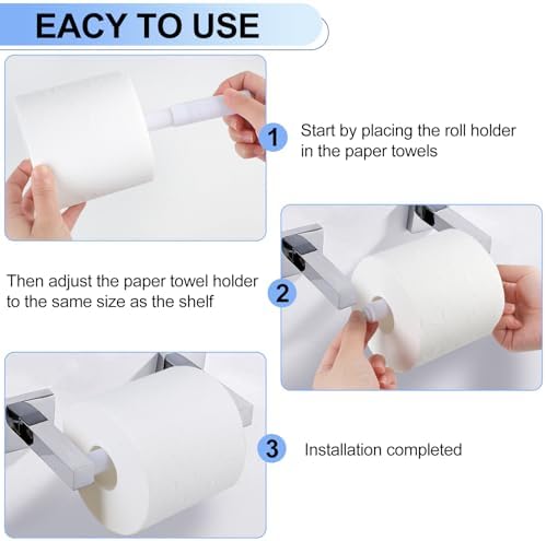 Rindion 4-Pack Toilet Paper Holder Spring Rod White Replacement