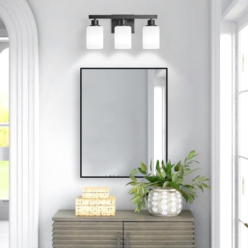 3-Light Bathroom Vanity Light Matte Black