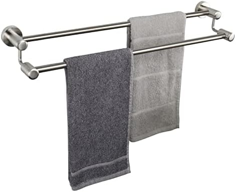 TocTen Double Bath Towel Bar Heavy Duty Stainless Steel Towel Holder