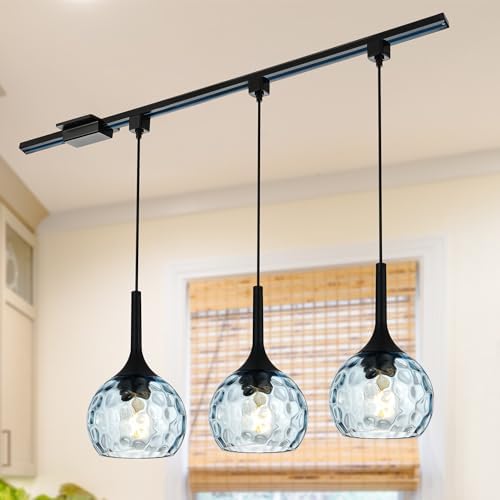 3-Pack Unique Pendant Lighting - Blue Shade Design for Dining Rooms