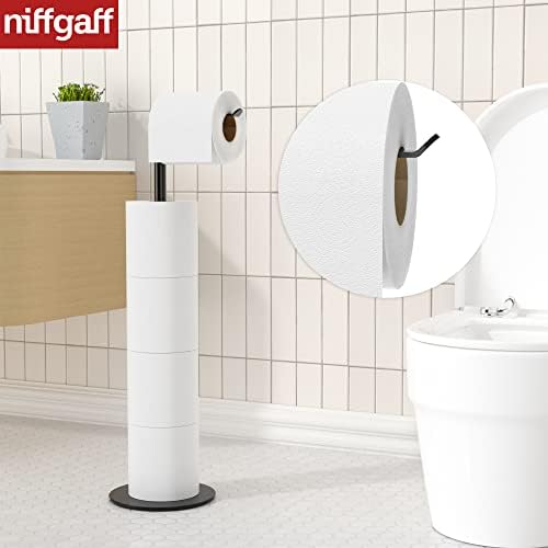 Niffgaff Stainless Steel Toilet Paper Holder 4 Spare Rolls Space-Saving Waterproof