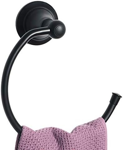 Alise Stainless Steel Towel Ring Matte Black