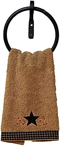 3 Towel Rings Set - Solid Wrought Iron Kitchen Bath Holder