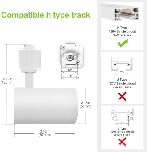 Cool White 7W LED Track Lighting System for Retail