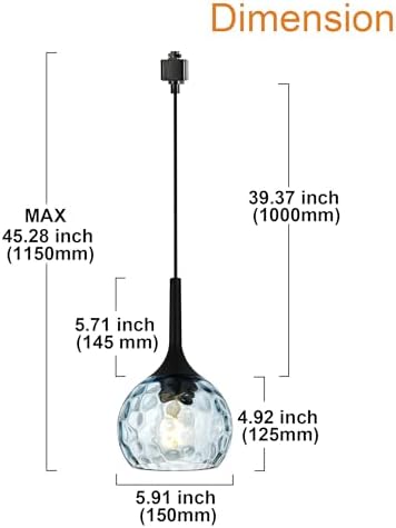 3-Pack Unique Pendant Lighting - Blue Shade Design for Dining Rooms