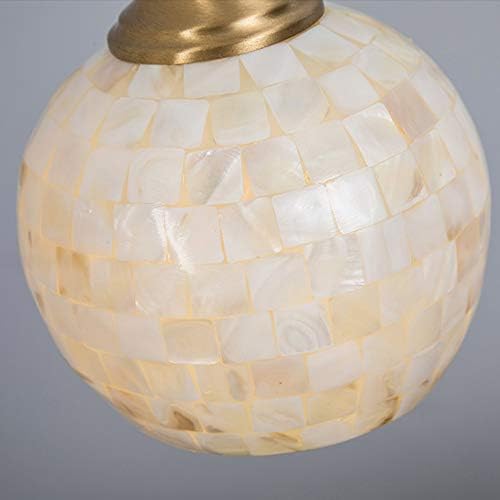 Beautiful Mosaic Shell Pendant 32ft Dimmable Track with Brass Finish