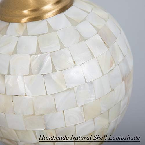 Beautiful Mosaic Shell Pendant 32ft Dimmable Track with Brass Finish