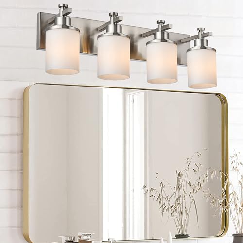 MELUCEE 4-LED Vanity Light with Nickel Finish