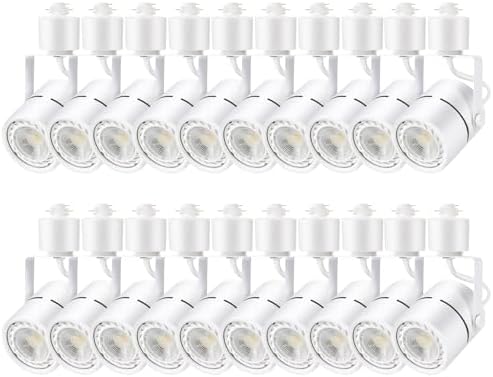 10W Cool White LED Track Light Heads - Pack of 20