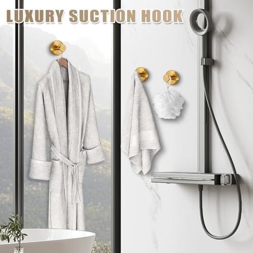 No Drill Suction Cup Hooks for Bathroom Kitchen Surfaces