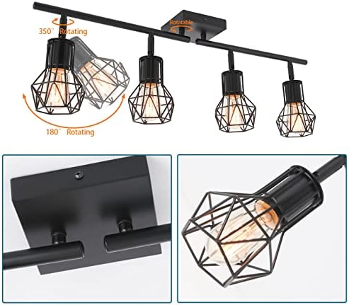 Industrial Black Track Lighting Fixtures