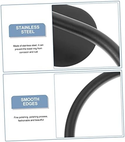 KALLORY Stainless Steel Towel Ring Modern Bathroom Holder
