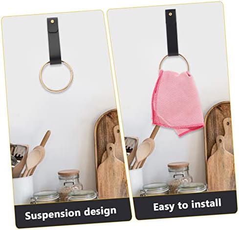Uonlytech Durable PU Towel Ring Holder 1