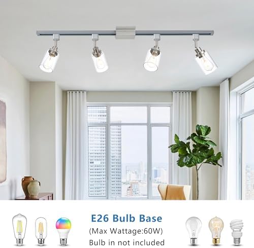 Melucee 4-Piece Track Lighting Pivoting Heads Elevate Your Space