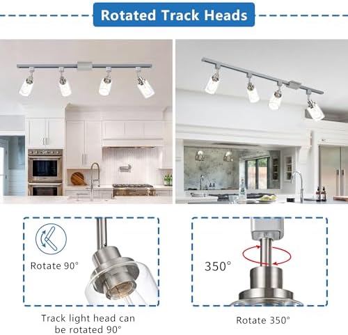 Melucee 4-Piece Track Lighting Pivoting Heads Elevate Your Space