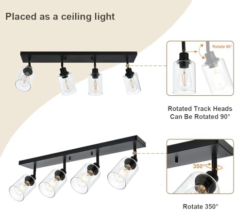 Vinluz 4 Light Vanity Wall Light with Clear Glass Shade
