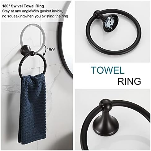 Adjustable Towel Bar Set - Oil-Rubbed Bronze 4-Piece